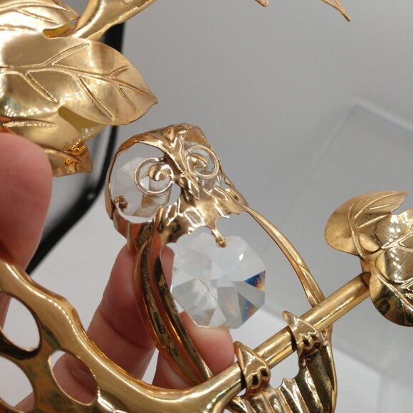 Vintage Mid Century Metal Owl 3D Window - Frig Art Gold Tone Wall Hang Brass - Picture 5 of 7